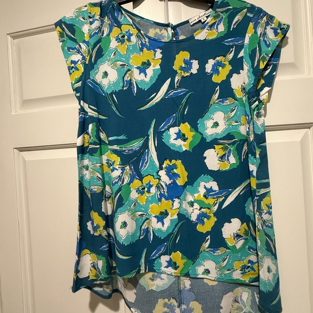 Floral Teal Blouse